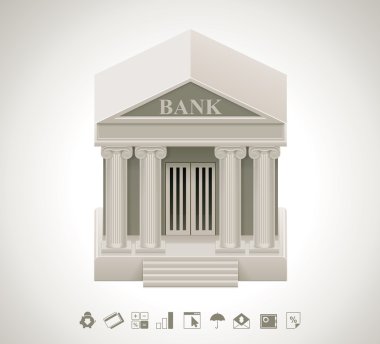 Vector bank icon clipart