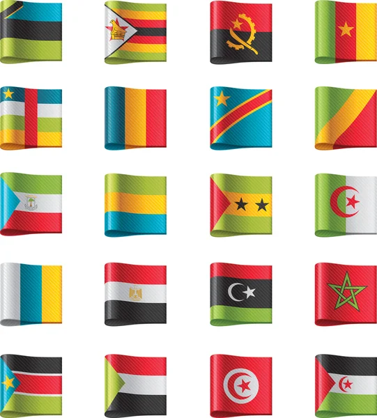 Vector flags. Africa, part 10 — Stock Vector