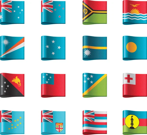 Bandeiras vetoriais. Oceania, parte 12 — Vetor de Stock