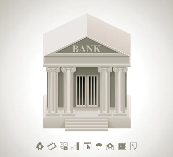 Vector bank icon — Stock Vector