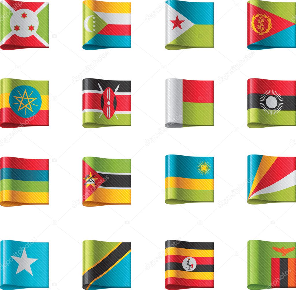 Vector flags. Africa, part 9
