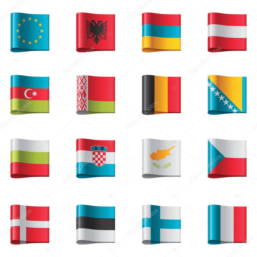 Vector flags. Europe, part 1