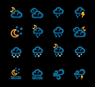 Vector weather forecast icons. Part 2 clipart