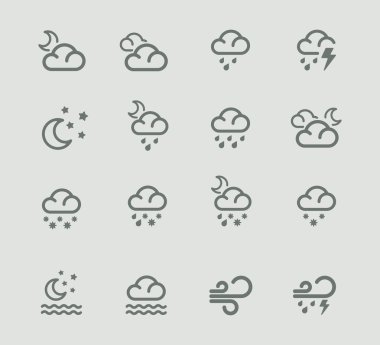 Vector weather forecast icons. Part 2 clipart