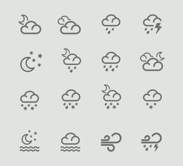Icônes de prévisions météorologiques vectorielles. Partie 2 — Image vectorielle
