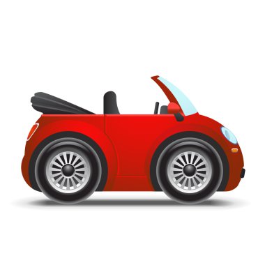 Kırmızı cabriolet