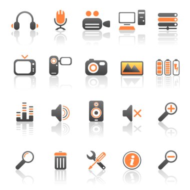 medya simgeleri turuncu