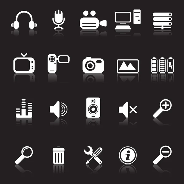 medya ve bilgisayar simgeler siyah