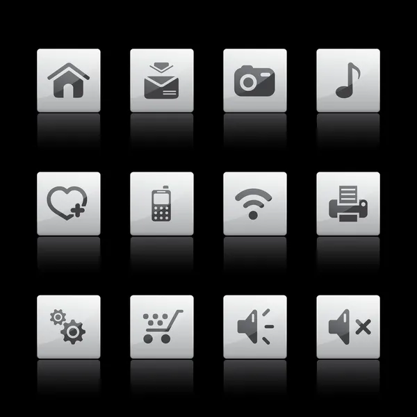 Multimedya web simgeler, siyah serisi