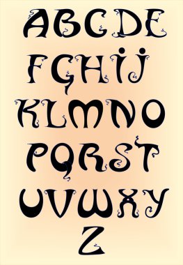 Decorative alphabet clipart