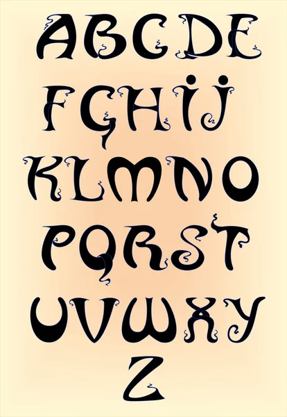 Alphabet décoratif — Image vectorielle