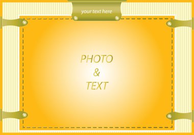Frame for the inscriptions and pictures clipart
