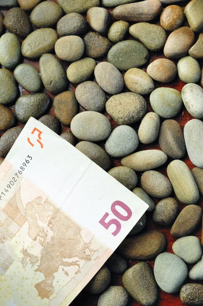 欧元和石头 — 图库照片