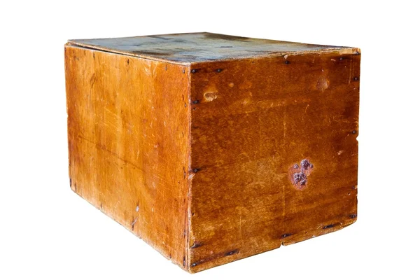 白色背景的木箱 — 图库照片