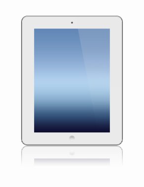 White isolated tablet pc