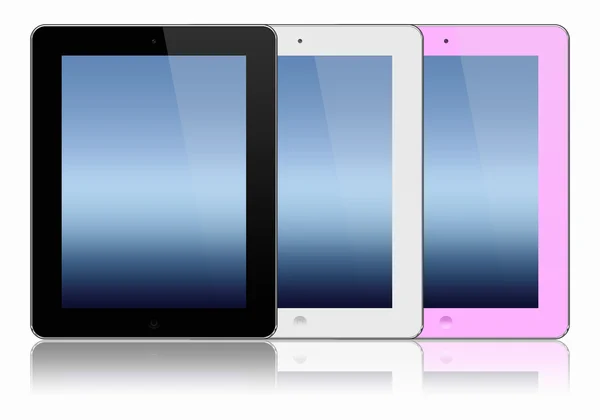 Tři moderní tablet pc — Stock fotografie