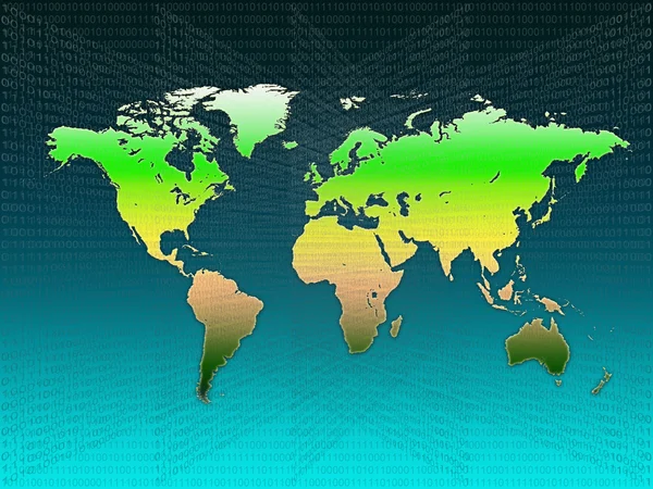 Mapa świata stylizowane — Zdjęcie stockowe