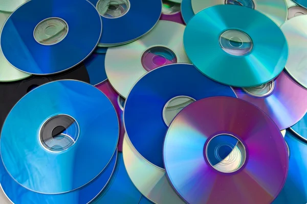 Hoop van compact disk als achtergrond — Stockfoto