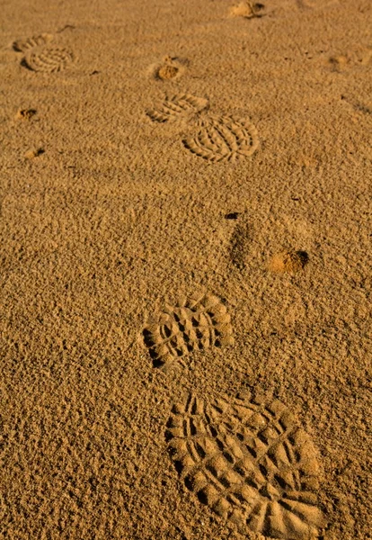 menselijke track op een zand