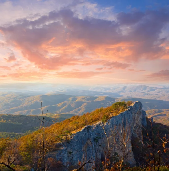 stock image Alone rock at the evening