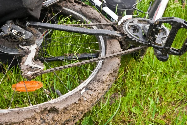 Bicycle in a dirt — Stock Photo, Image