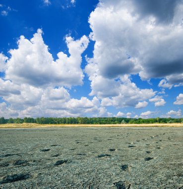 Dried-up lake