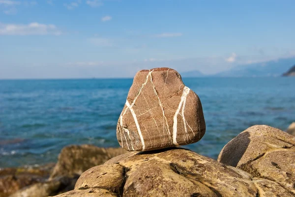 Small stone on a marine coast — Stock Photo, Image