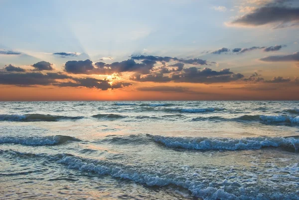 Zachód słońca na morzu — Zdjęcie stockowe