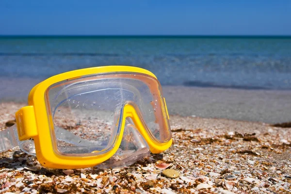 stock image Akvalangizm mask on a sea coast