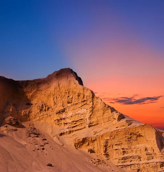 Sand dune at the sunset — Stock Photo, Image