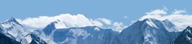 Snow-bound altai mountains panorama clipart