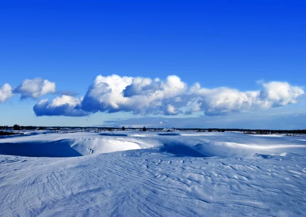 Inverno snowbound colinas panorama — Fotografia de Stock