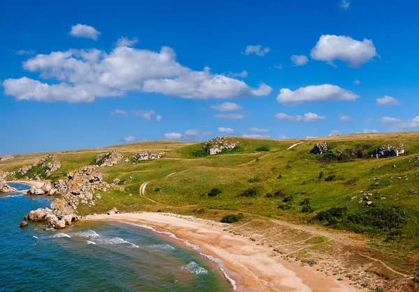 Summer sea coast panorama — Fotografie, imagine de stoc