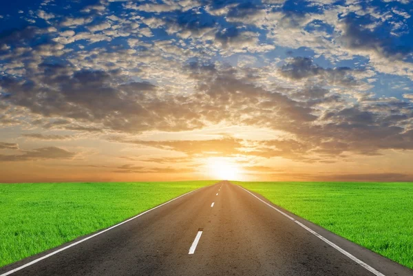 Road to a sunset — Stock Photo, Image