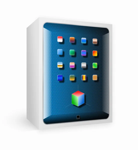 Stylized pad pc box — Stock Photo, Image