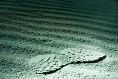 Footprint on the moon clipart