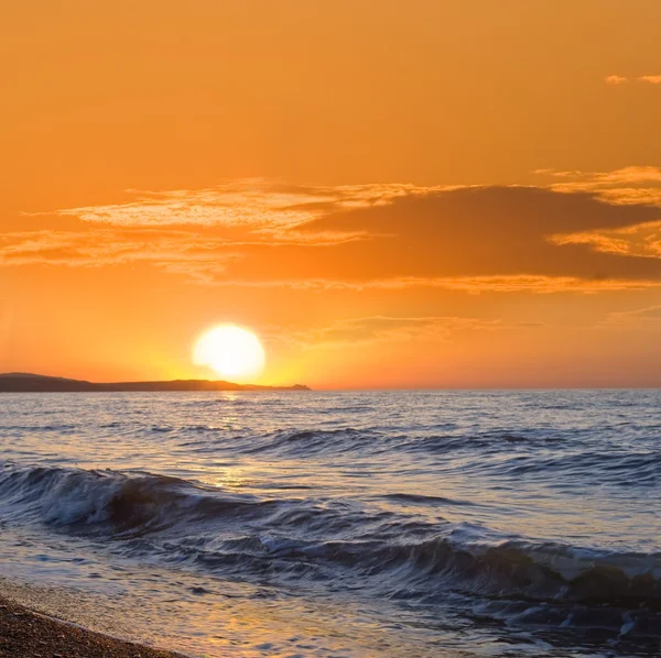 stock image Evening sea coast