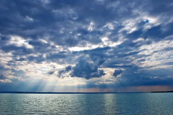 stock image Dense clouds above a sea