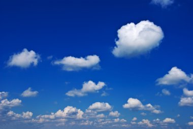 Blue cloudy sky clipart