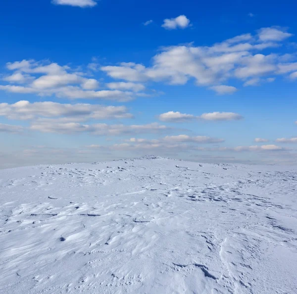 Winter snowbound plain — Stock Photo, Image