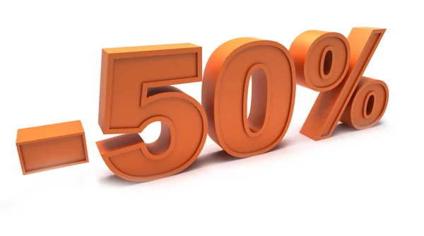 Discount 50% — 图库照片