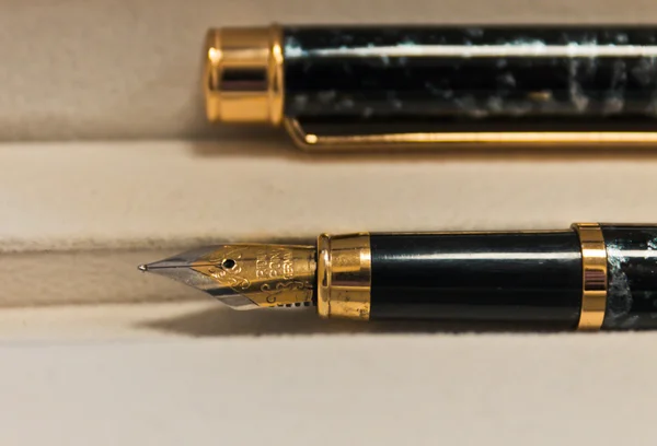 Старая ручка в футляре — стоковое фото