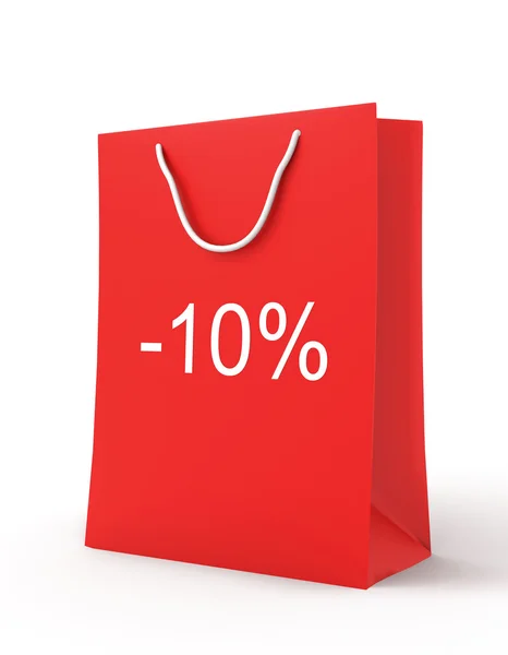 Saco de compras (venda 10% ) — Fotografia de Stock
