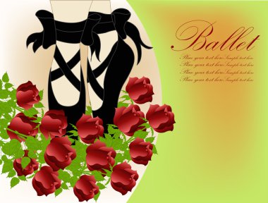 Ballet slippers background clipart