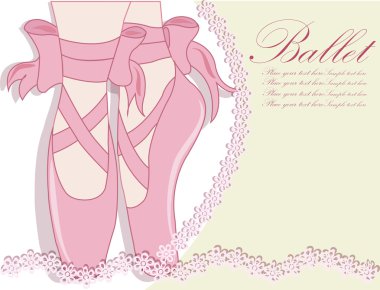 Ballet shoes, Vector illustration clipart