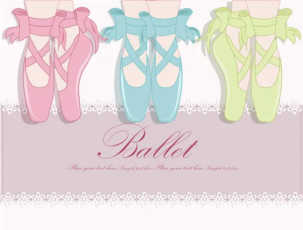Ballet shoes, vectorillustratie Stockvector