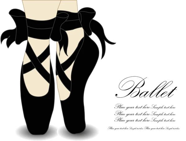 Ballet shoes, vectorillustratie Stockvector