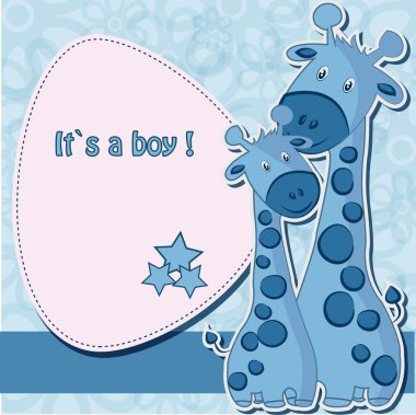 Baby shower card clipart