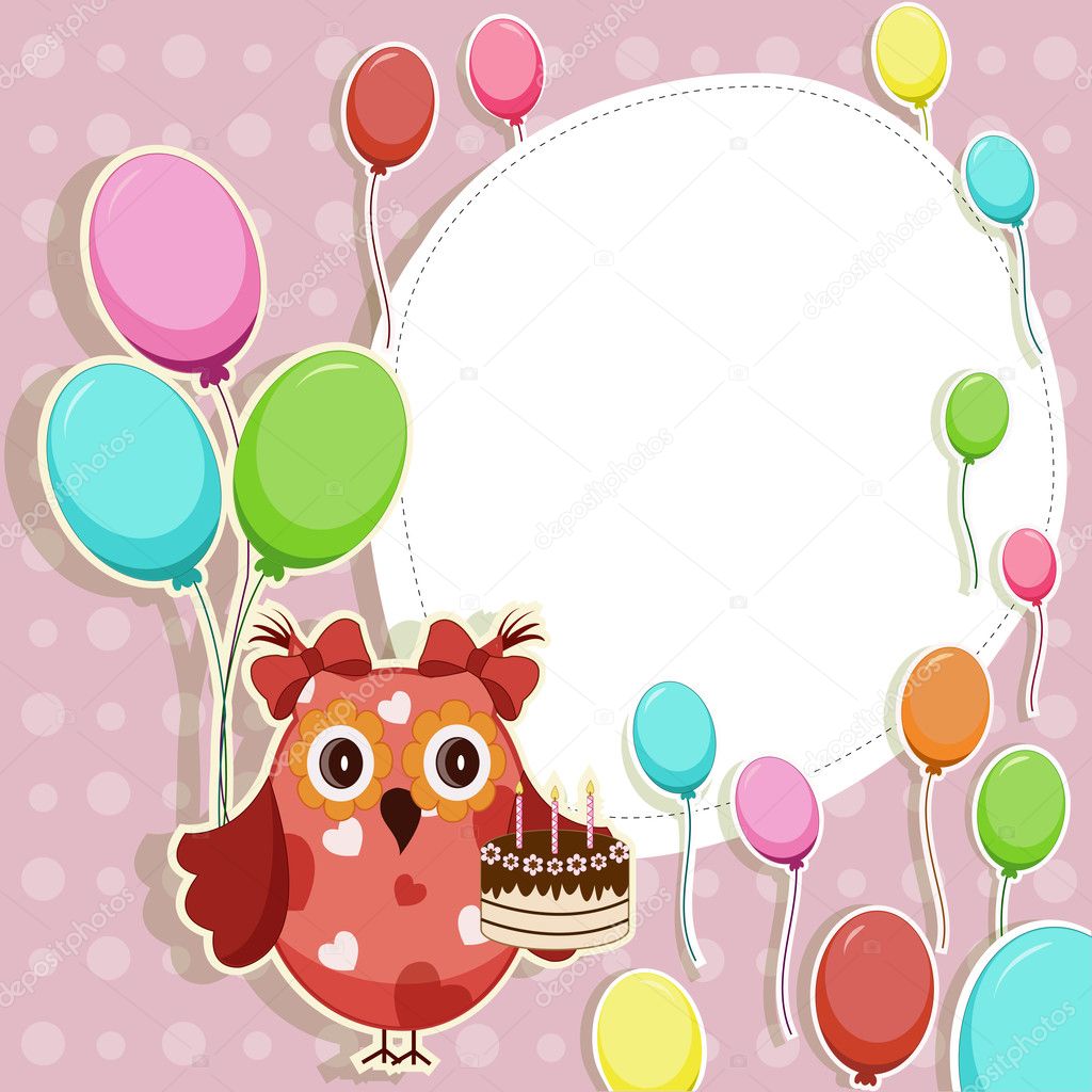 Beautiful vector card with Happy Birthday