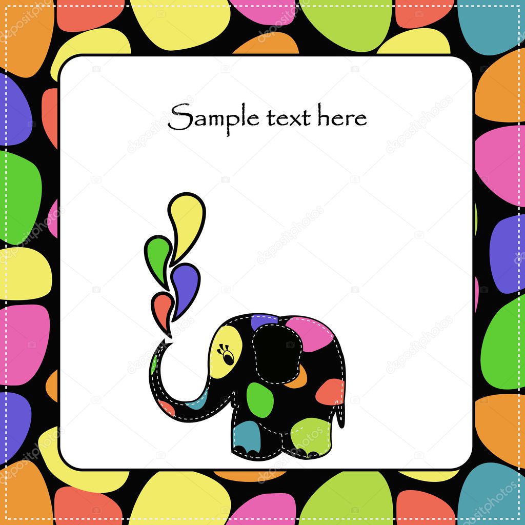Fun colorful elephant